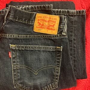 Levi's Men's Dark Blue Relaxed Jeans 34X36